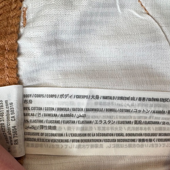 NWT Hollister High-Rise Dad Pants Corduroy Size 26 Length 29" Copper Brown - Picture 14 of 14